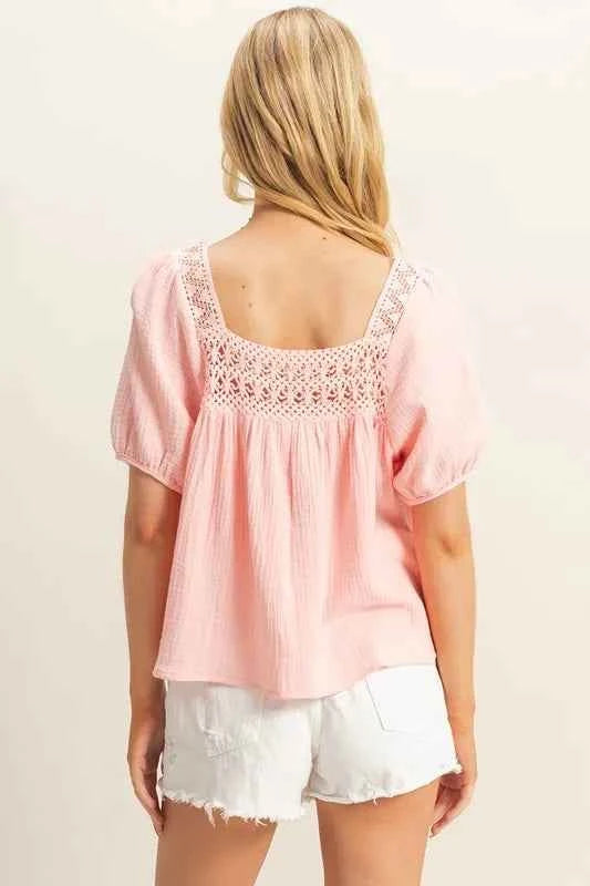 HYFVE Crochet Detail Puff Sleeve Peasant Top a27edbe5-dcd1-4dfa-aa86-a7f5c381bae3-Max-Origin