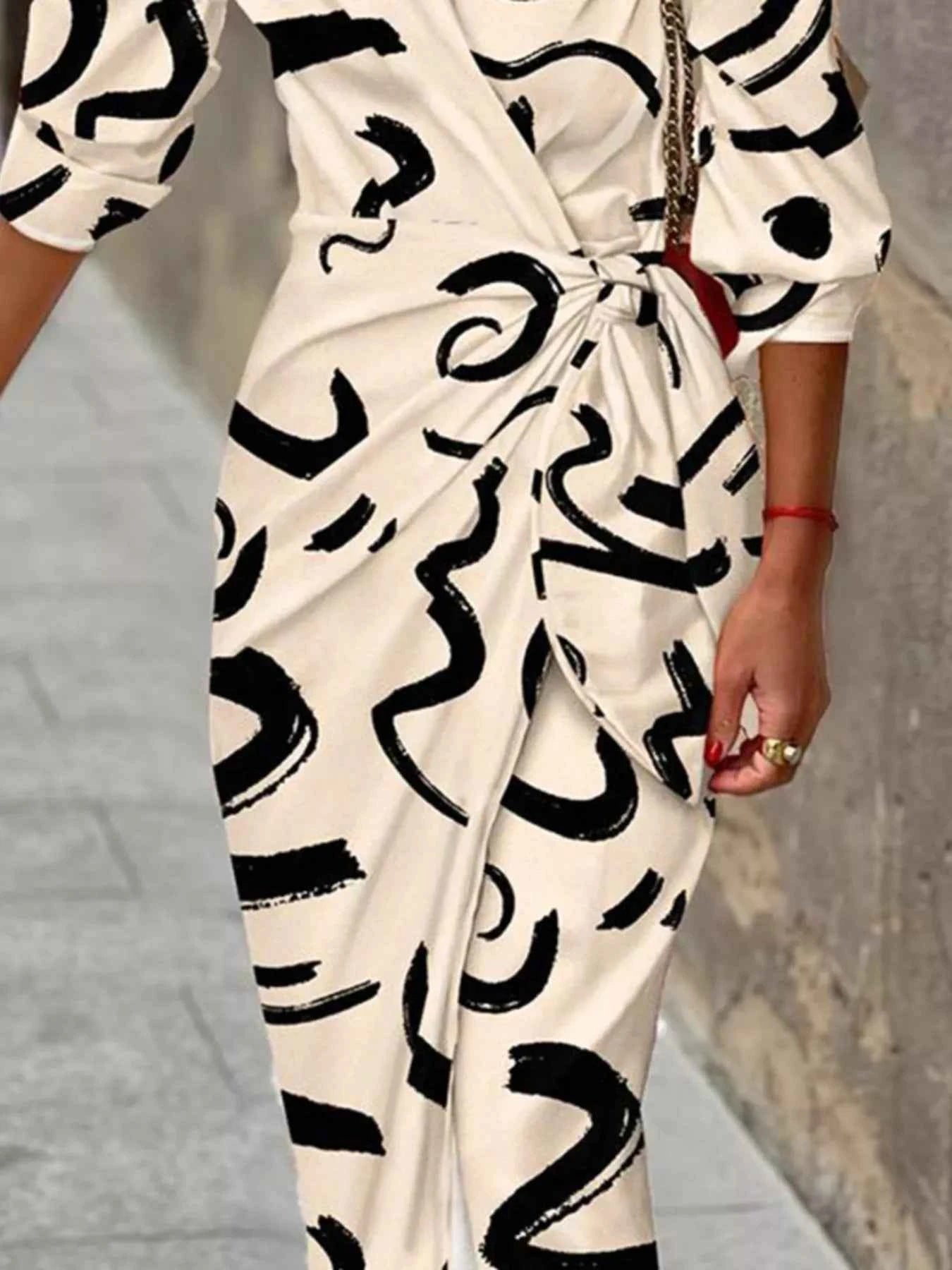 Printed Collared Neck Shirt Dress a27fd64eec334dd4b8fa7dfc2b152fb3-Max-Origin