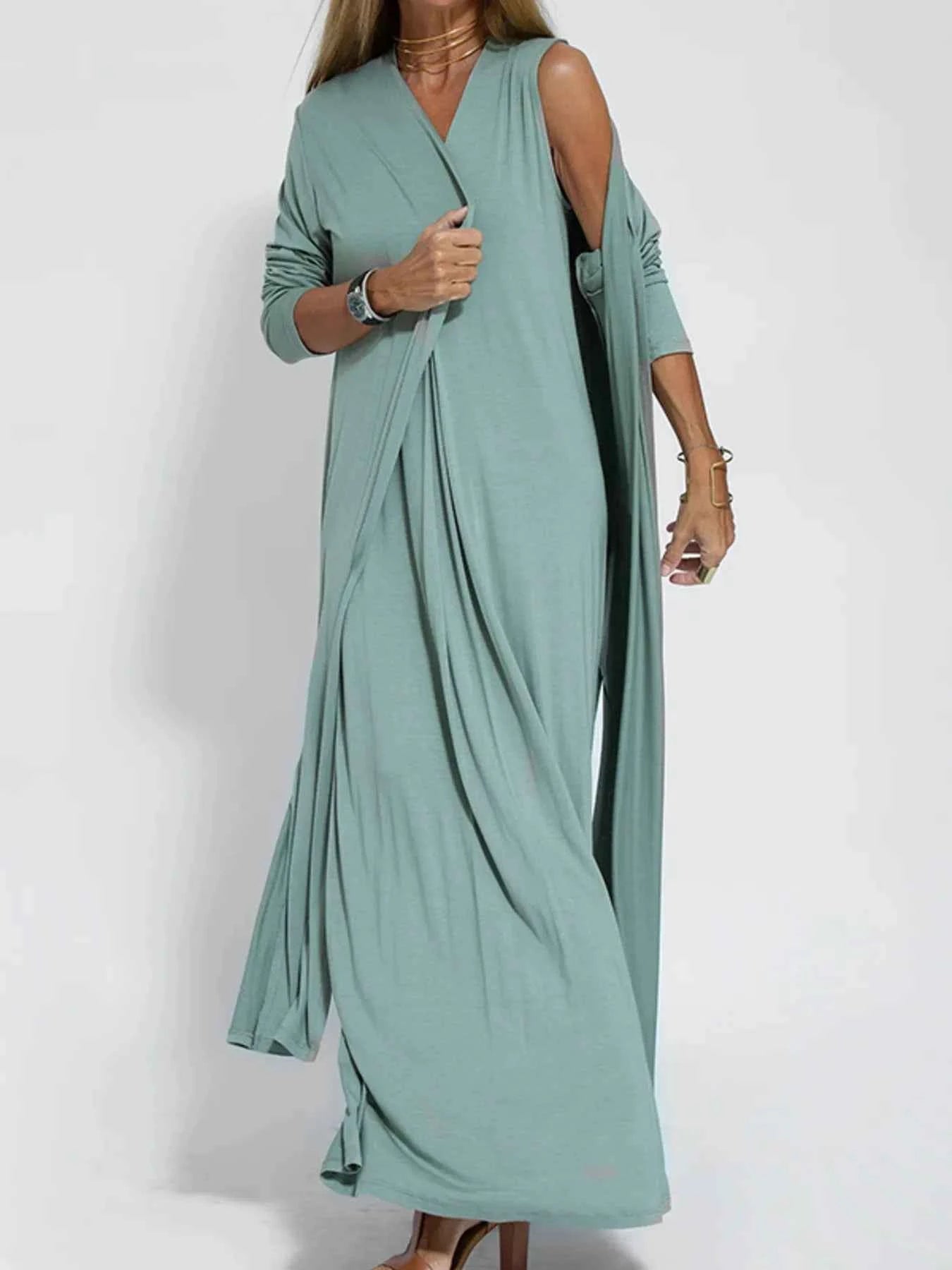 Full Size Open Front Side Slit Longline Cardigan Plus Size a28ec628-dd85-4628-8b18-6b76af387eef-Max-Origin