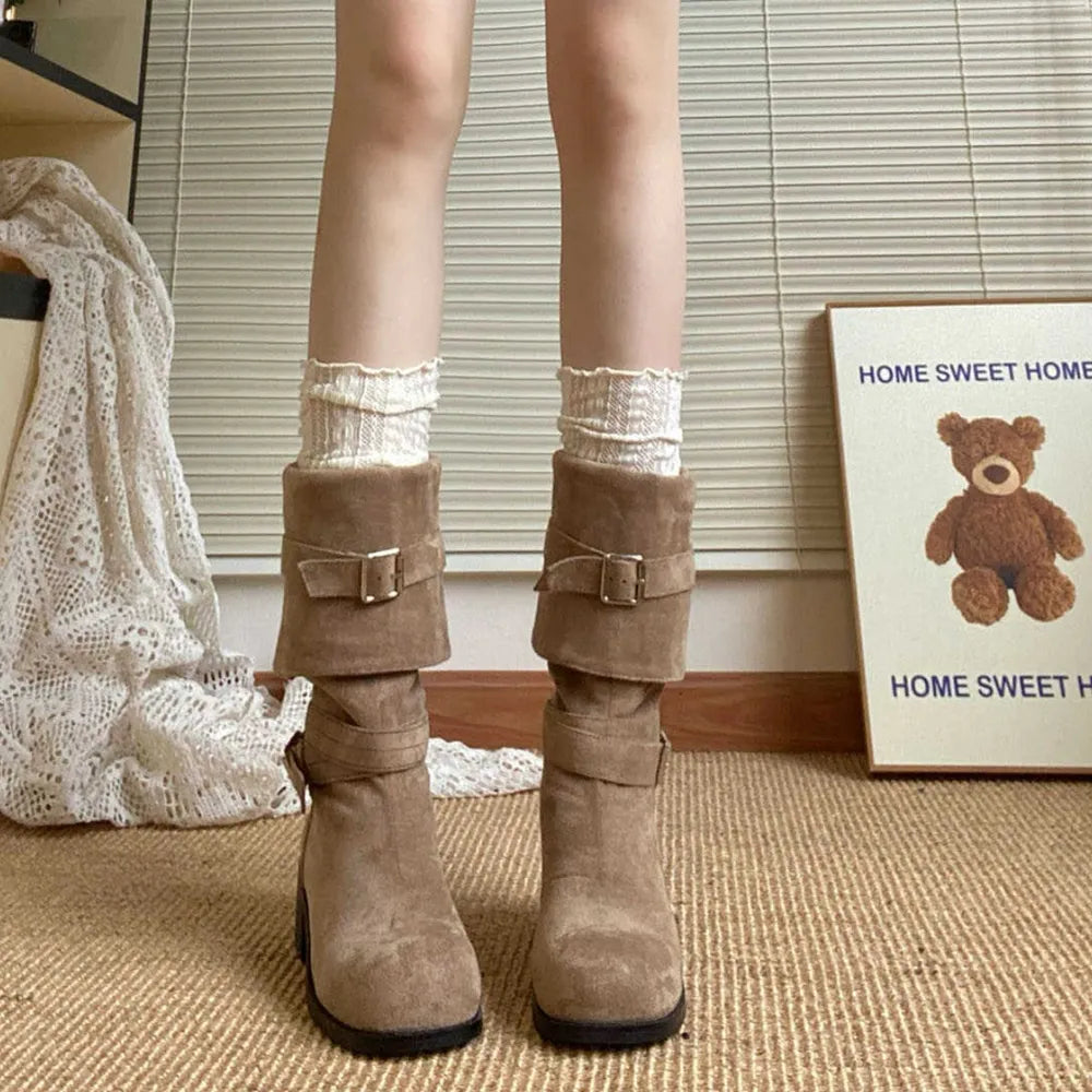 Round Toe Flats Boots a295be1a-cb65-4b82-b9d7-9d49d7445779-Max