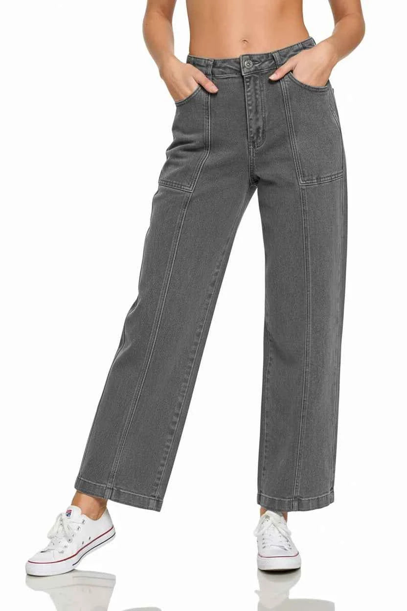 Zenana Straight Leg Utility Pocket Jeans a2c7d714-c11b-4f76-9416-c18bea6fb061-Max-Origin