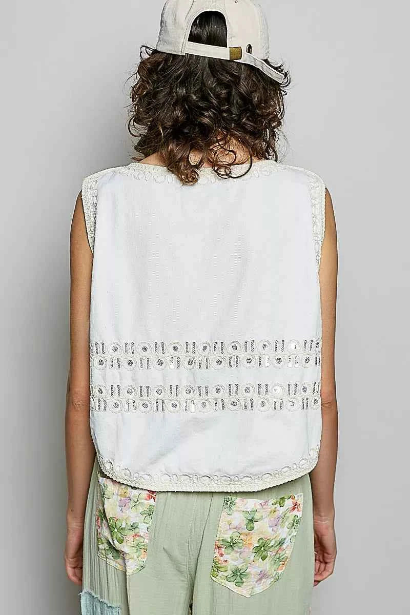 POL Embroidered Floral V-Neck Button Down Crochet Vest a2ccbbce-b318-41b8-927f-abb42a266d17-Max-Origin