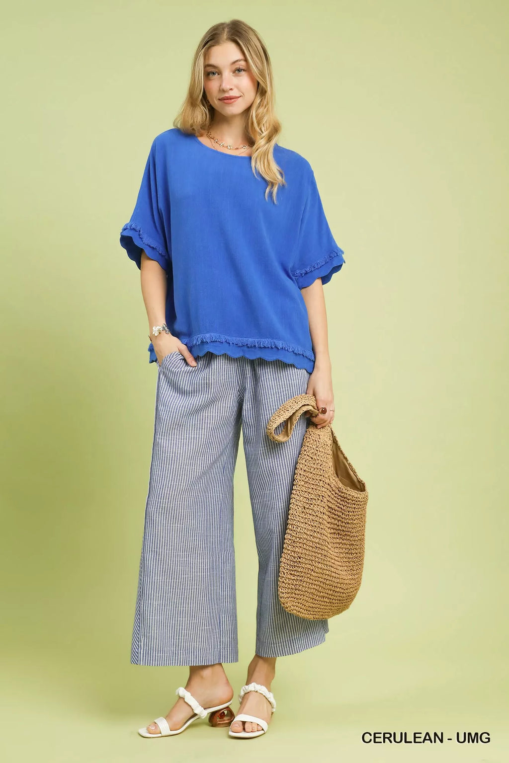 Umgee Linen Frayed Hem Scallop Edge Top a2cf6c58-ab8c-470f-87d9-43e9f789c950-Max-Origin