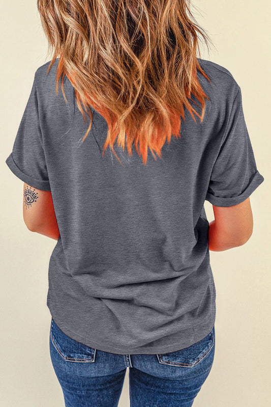 Gray Sequin Baseball Bat Graphic Game Day Casual Tee a2d43ef8c4aa5433