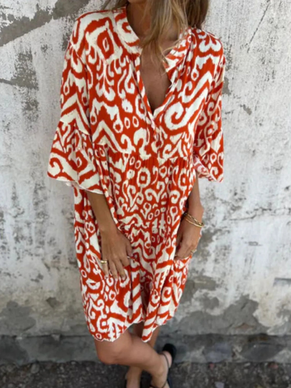 Full Size Printed Notched Half Sleeve Dress Plus Size a2d5af3b-09bf-4559-a644-29e8ff9c6a71-Max-Origin
