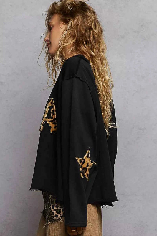 Round Neck Long Sleeve French Terry Sweatshirt with USA Letter Animal Patch a2e058e7-2d99-4f25-a727-939f31e63e95-Max-Origin