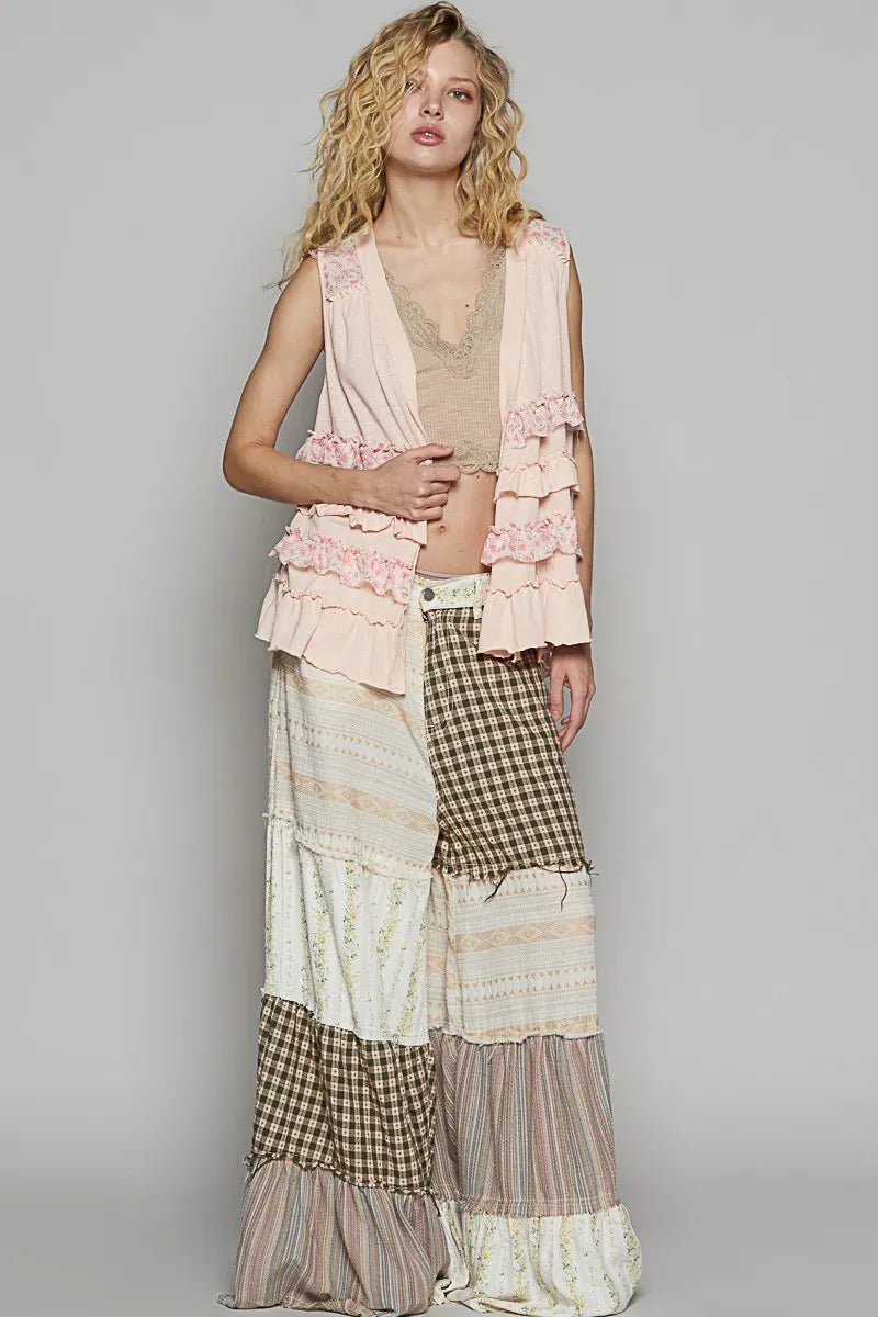 POL Ruffled Open Front Sleeveless Cardigan a2ef41f6-3d1c-446d-bd36-c693b5e61583-Max
