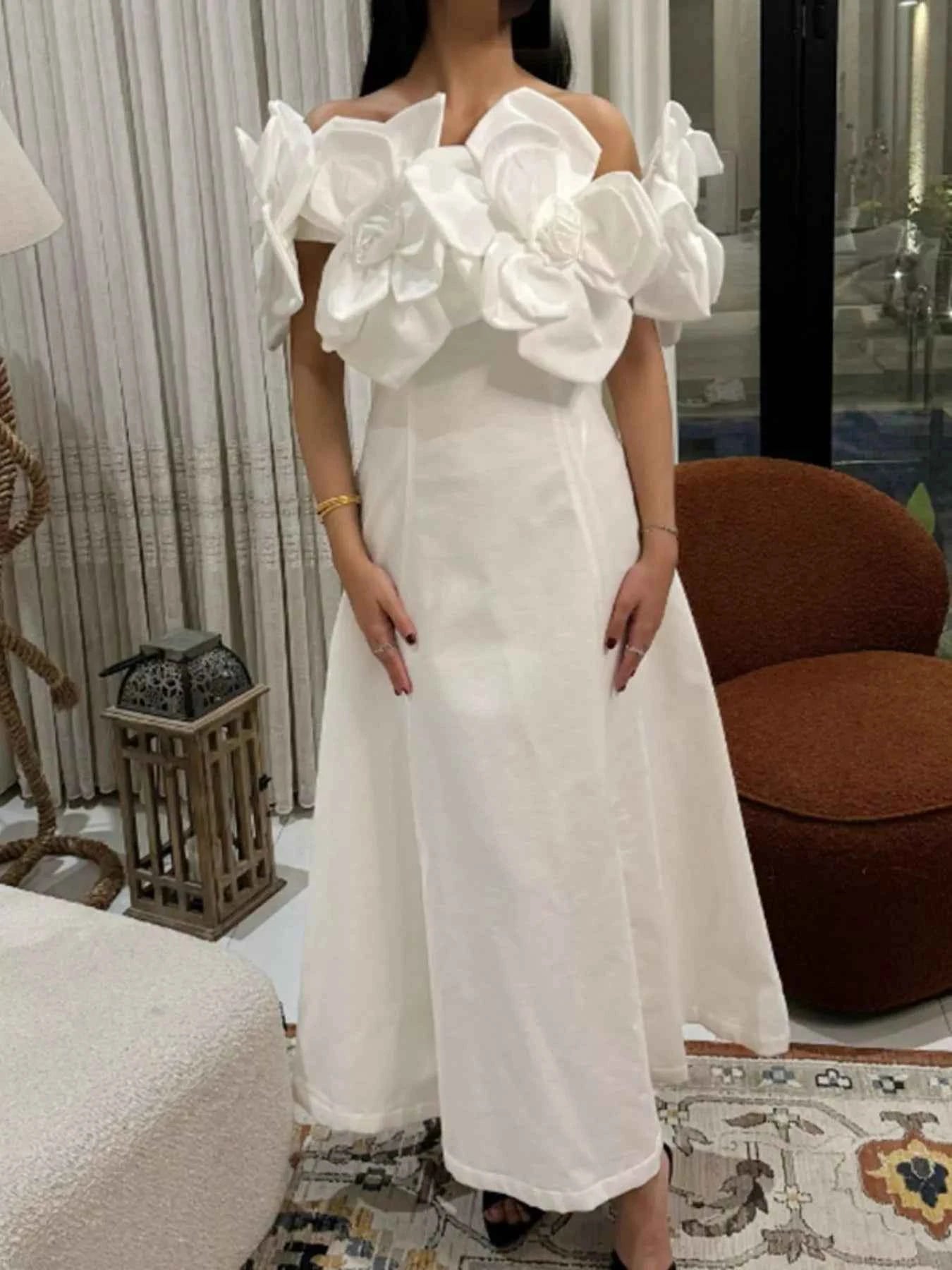 Flower Off-Shoulder Maxi Dress White a2f28070-03a0-4653-8537-d12c9eb6e202-Max-Origin