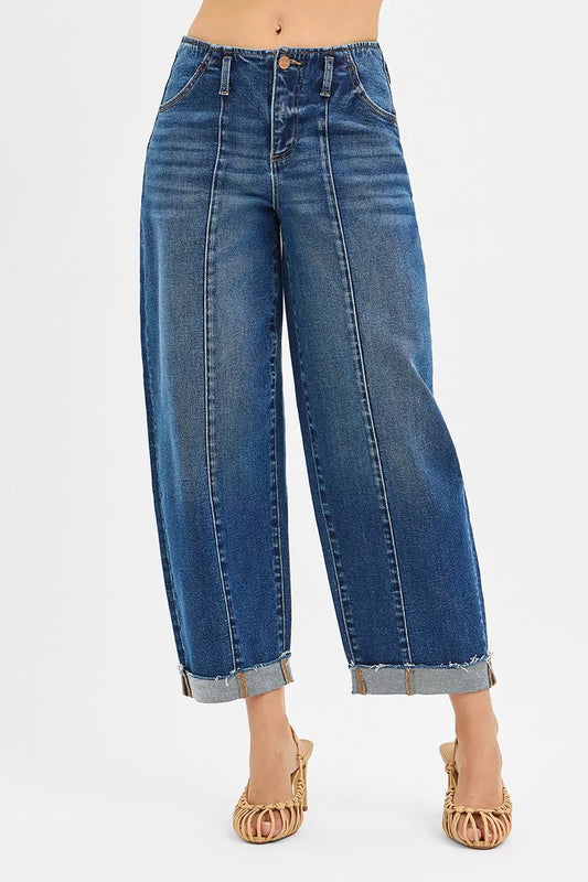 High Rise Fit Barrel Cuffed Jeans a2f74eb21853494dbed8a2eae377c02e-Max-Origin