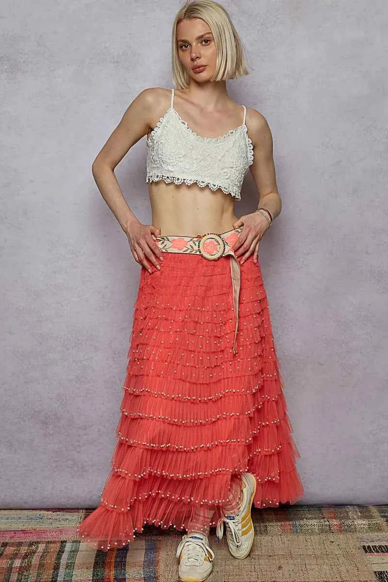 POL Tiered Ruffle Maxi Skirt with Pearl Decorative a2f8a7b5-5ec8-4c26-864a-aa1bded811ed-Max-Origin