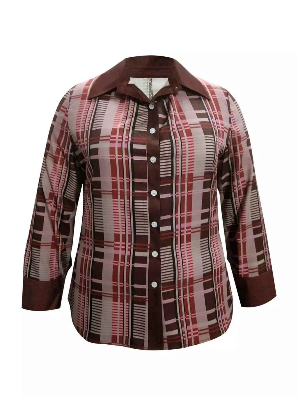 Plus Size Plaid Button-Down Shirt a305262f-3386-476d-a5d8-7e7282cb4a30-Max-Origin