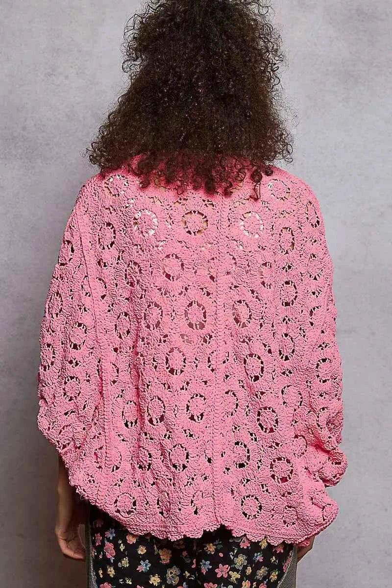 POL Floral Pattern Open Front Cardigan a30e7746-f6cf-4979-a855-9d37052a87b0-Max-Origin
