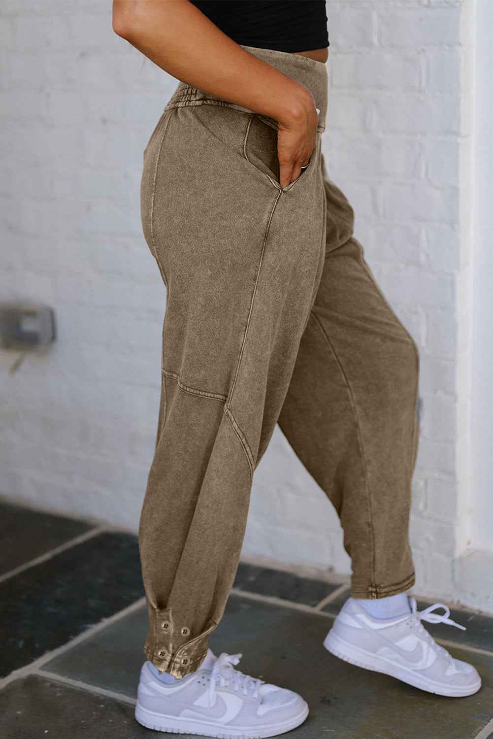 Elmwood Mineral Wash Jogger Style High Waist Pants a316e63b44dc0792