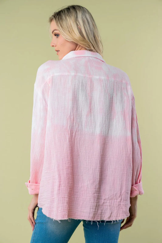 White Birch Full Size Long Sleeve Tie Dye Shirt a3230884-fc1d-4f77-b0b4-b6619cc6e7b7-Max