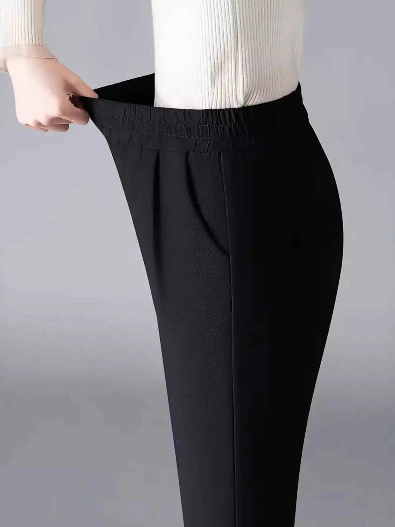 Elastic Waist Loose Fit Pants a336d3edabda4b44b4ca9d57ab304452-Max-Origin