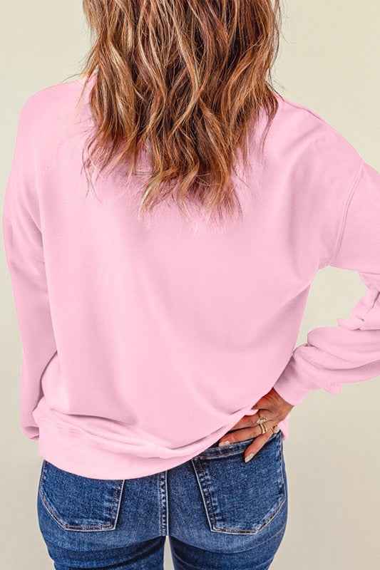 Valentine LOVE Chenille Embroidered Sweatshirt a3484786-3698-439f-8545-0675f3222b6f