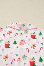 Pink Christmas Spirit Cute Holiday Print Short Sleeve Shirt and Pants Pajama Set a36c962ba988039a