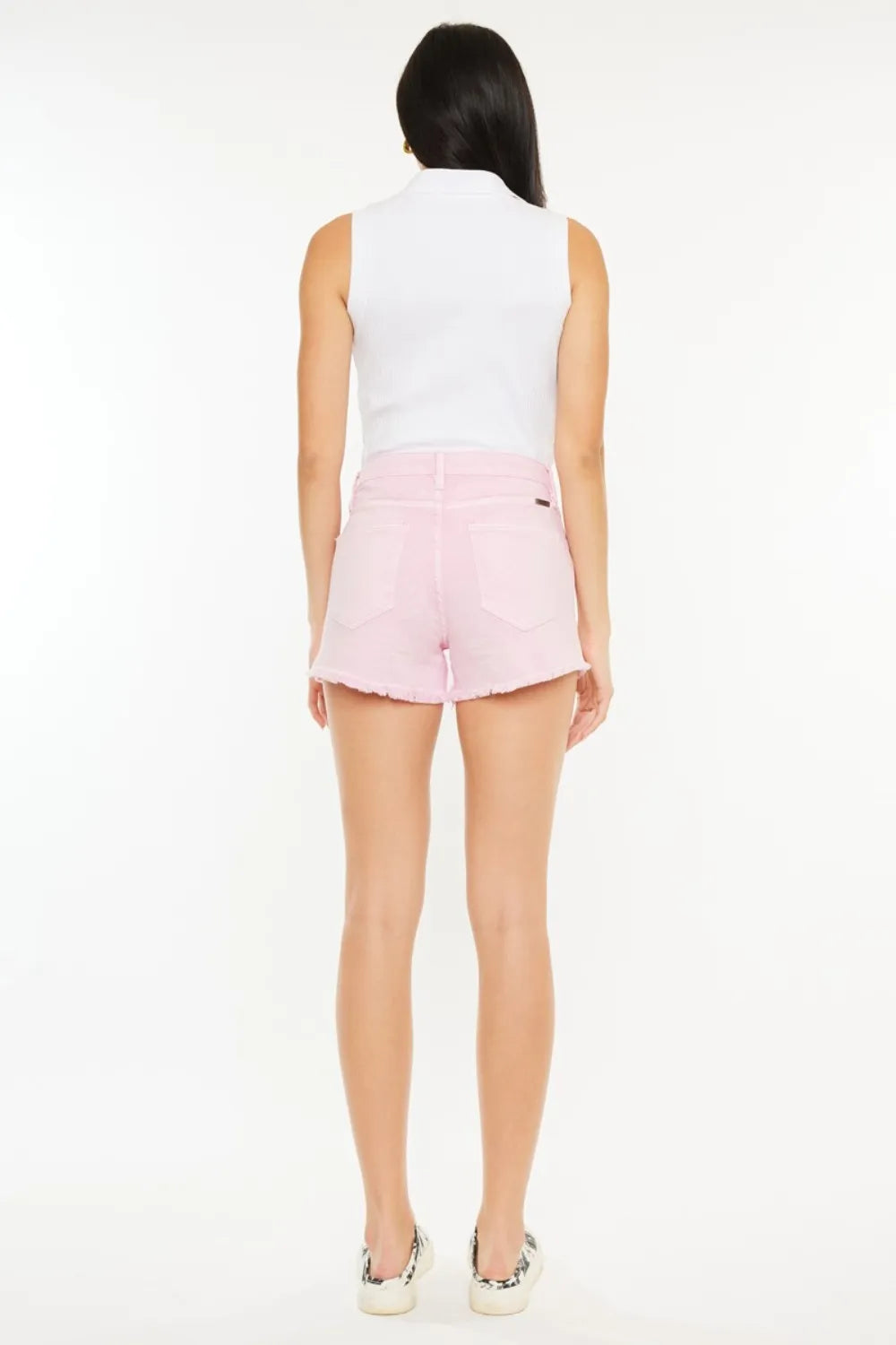 Kancan Raw Hem High Waist Denim Shorts a36e2086-eeae-4166-a3f0-eace27e56600-Max
