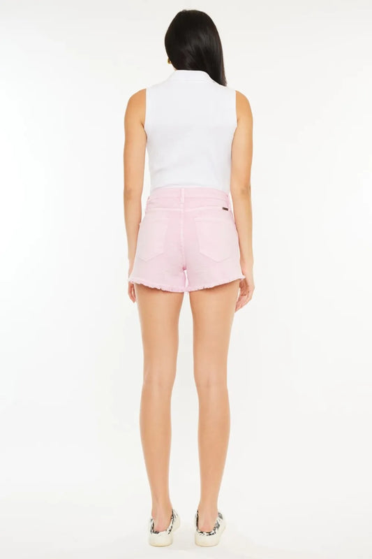 Kancan Raw Hem High Waist Denim Shorts a36e2086-eeae-4166-a3f0-eace27e56600-Max