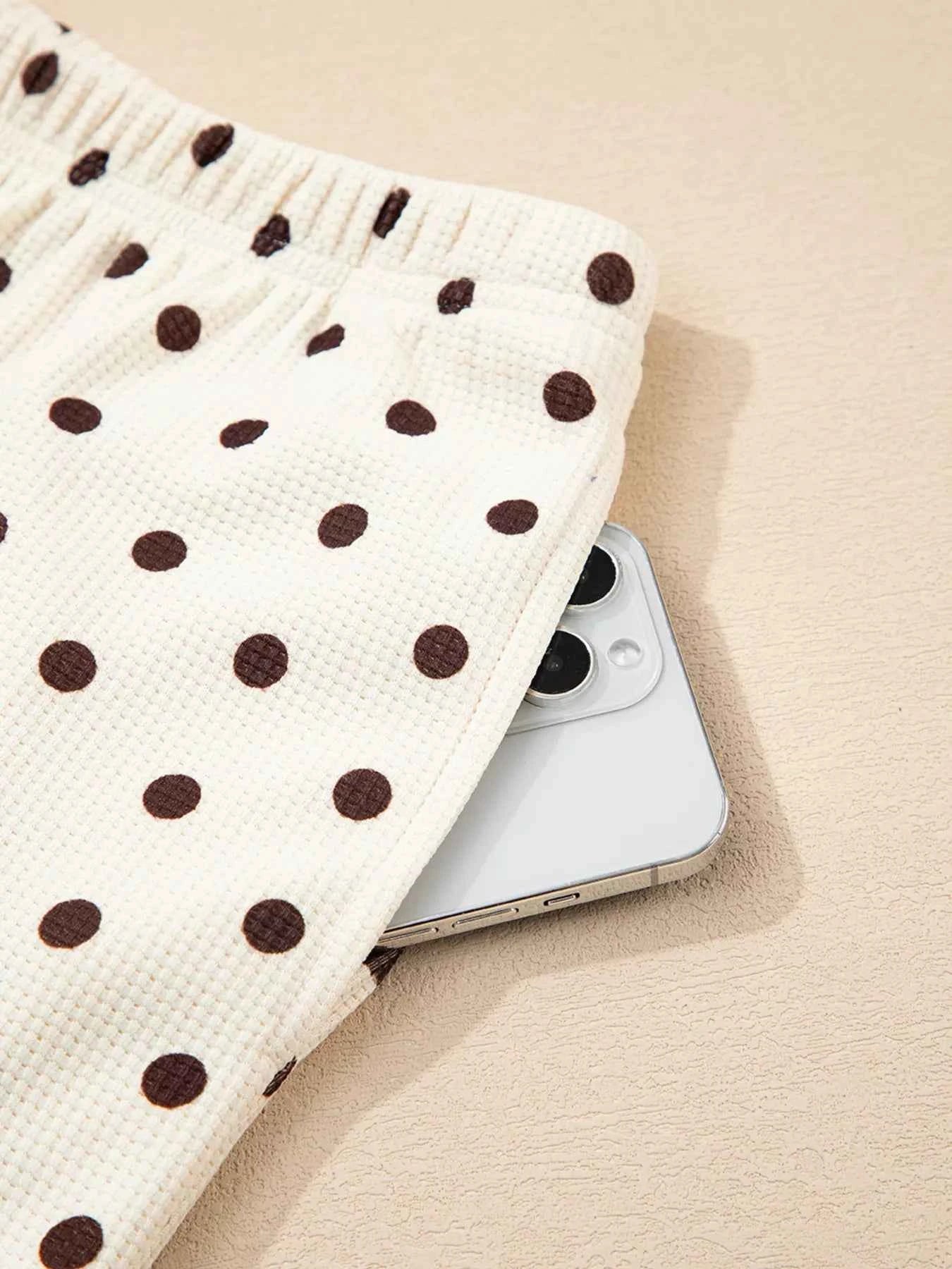Polka Dot Notched Long Sleeve Top and Drawstring Joggers Lounge Set a372cab524c14a7dadbaad63b3ee72a5-Max-Origin