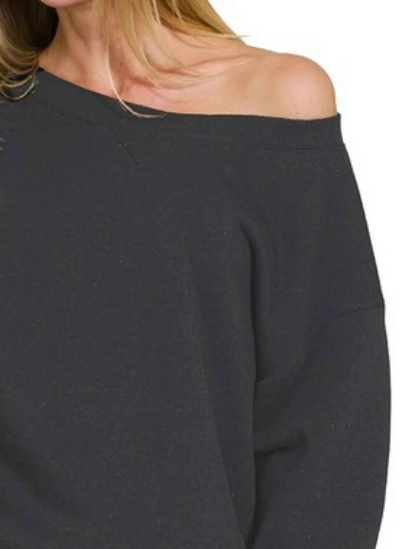 Zenana Fleece Boat Neck Sweatshirt and Shorts Set a37b7d8d-305b-4a6c-8b6e-16c9ca390ec3-Max-Origin