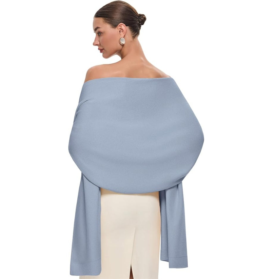 The Signature Winter Pashmina-Style Shawl Blue a3831e81-64f0-4dea-9d6e-1c40ca86a82e
