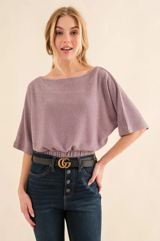 And The Why Thermal Dolman Sleeve Knit Casual Top PURPLE GREY a3adb334435c495c8b72ae212301e3d8-Max-Origin