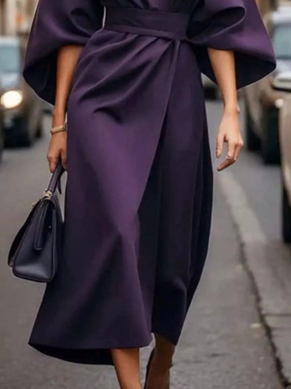 Round Neck 3/4 Sleeve Dress a3b610b7-ec6e-4168-b3e5-b1c6f7ce986f-Max-Origin