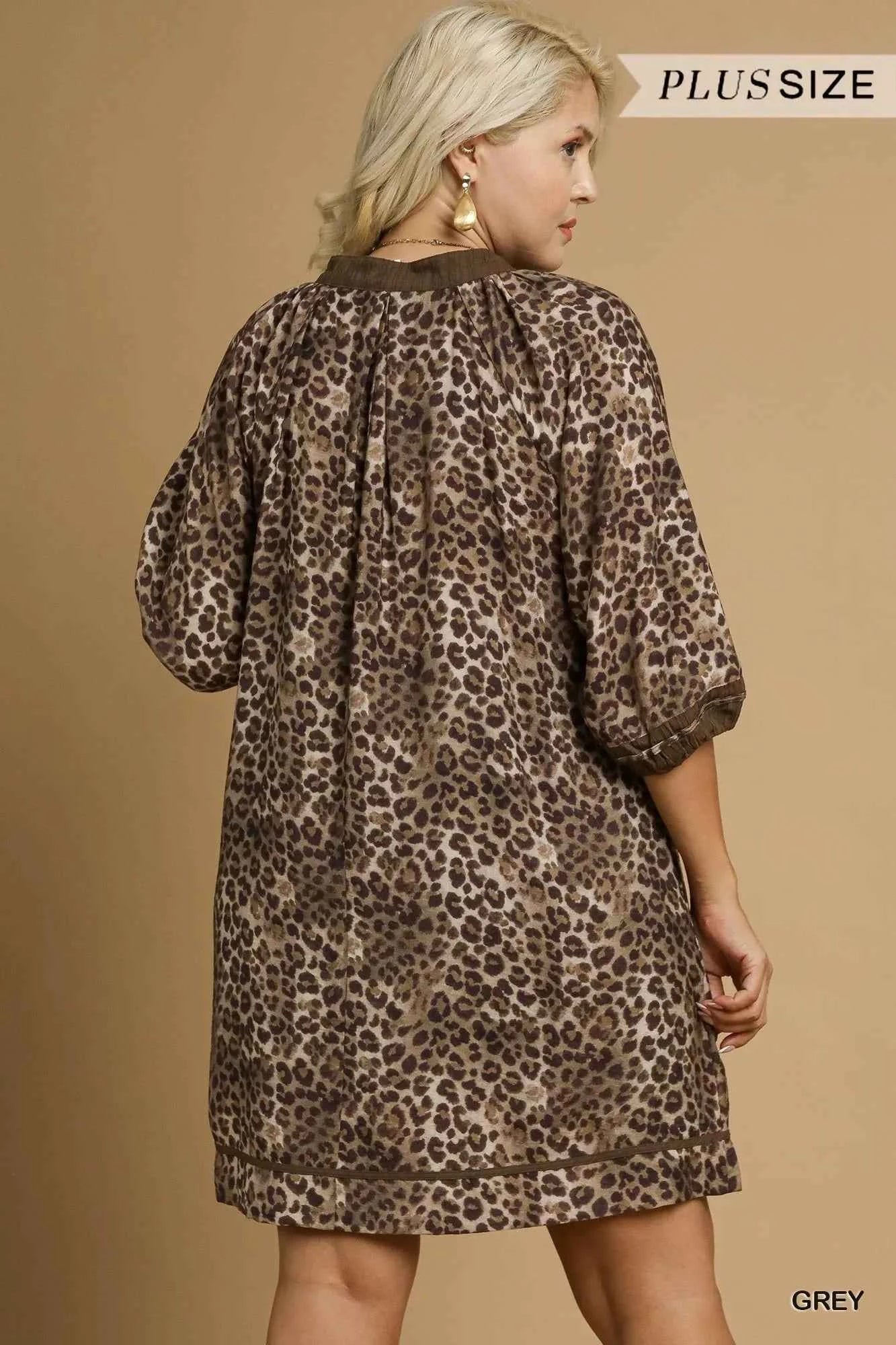 Umgee Full Size Leopard Print Mini Dress with Contrast Trim Plus Size a3c6d182-c587-4ef8-bcfa-bd42562cba8f-Max-Origin