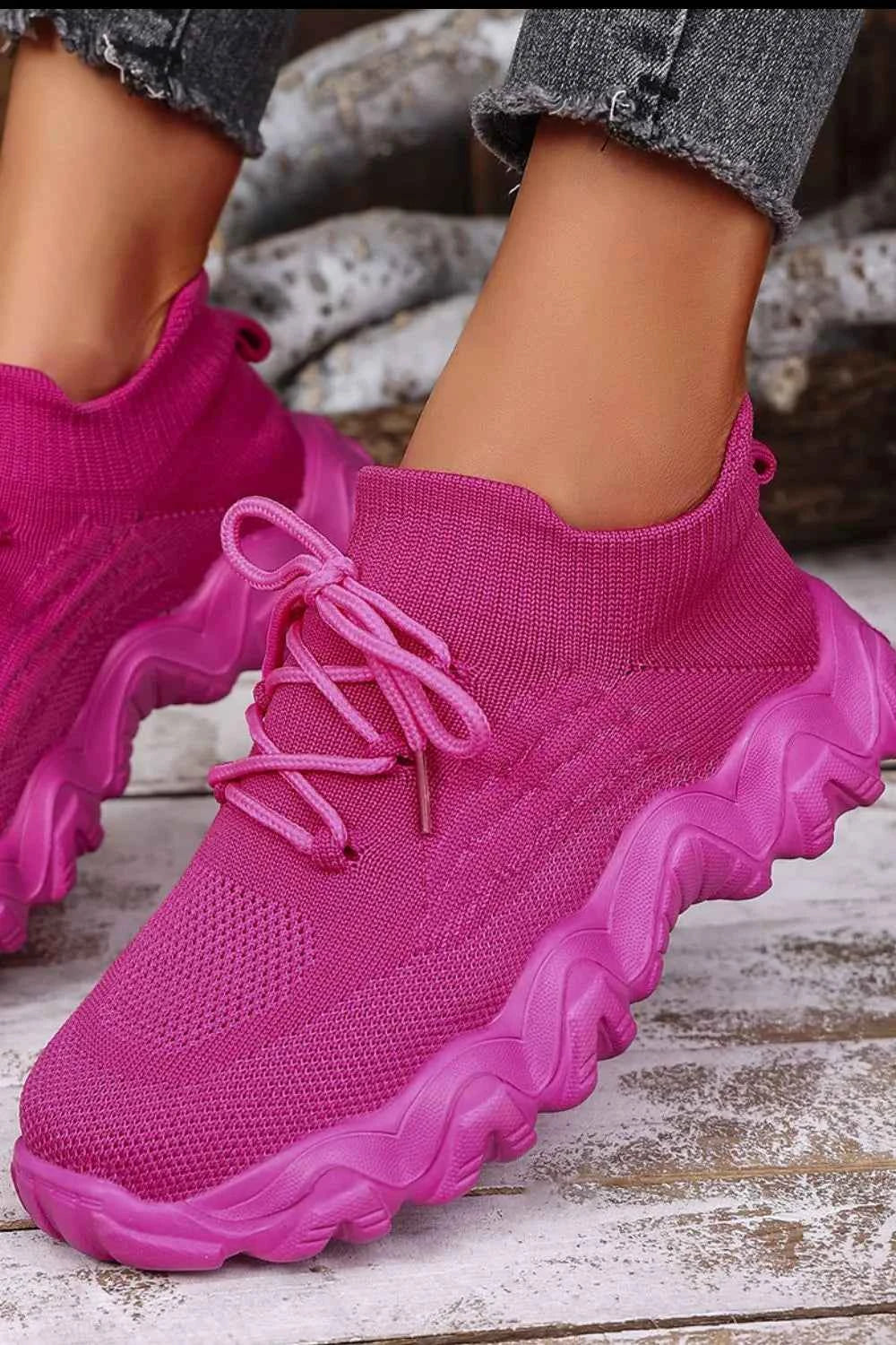 Mesh Lace-Up Round Toe Athletic a3e24f41-2e1d-4a25-91d8-30de7b4f8f5a-Max