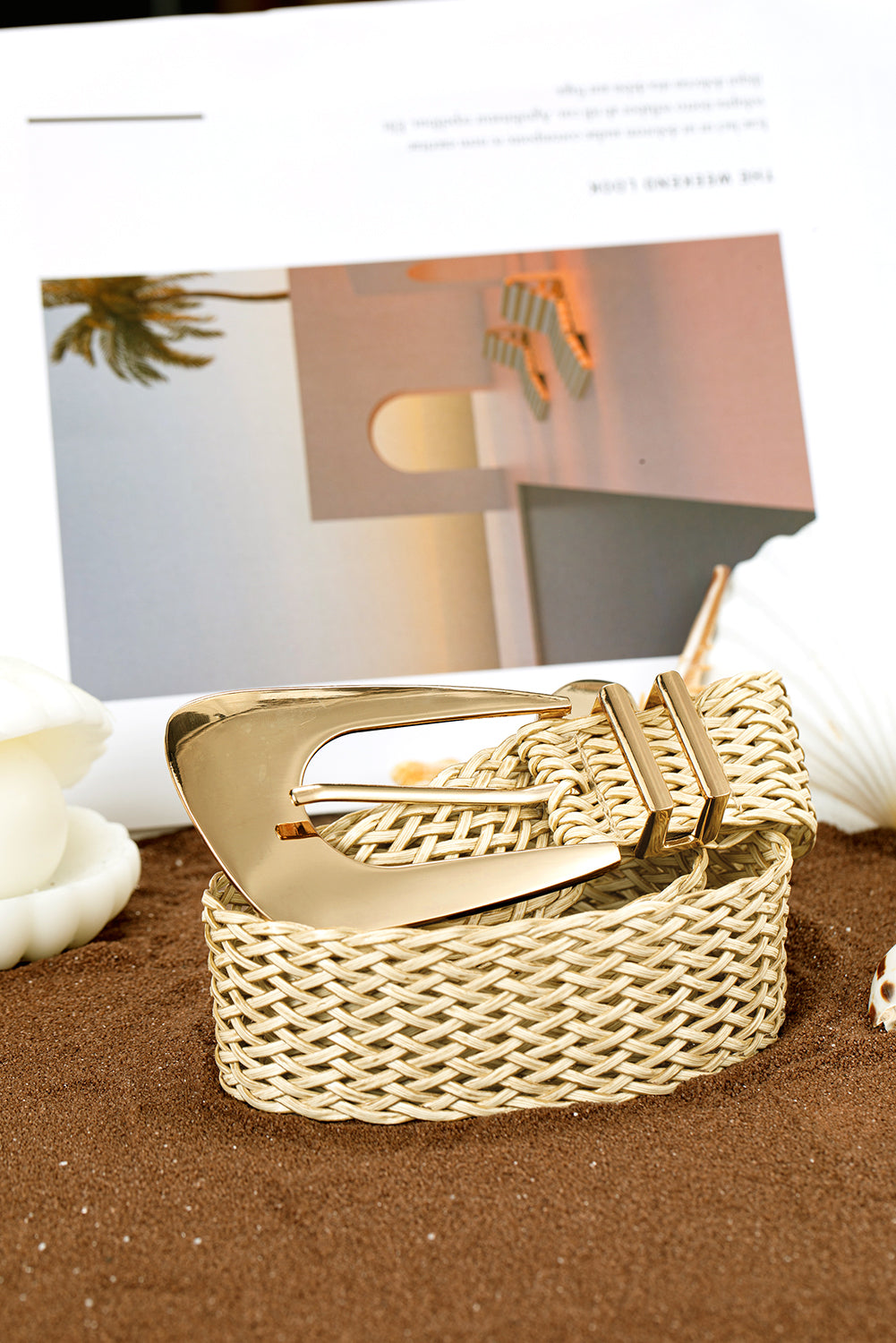Camel Bohemian Woven Thin Waist Belt a3ebcd768f3232be