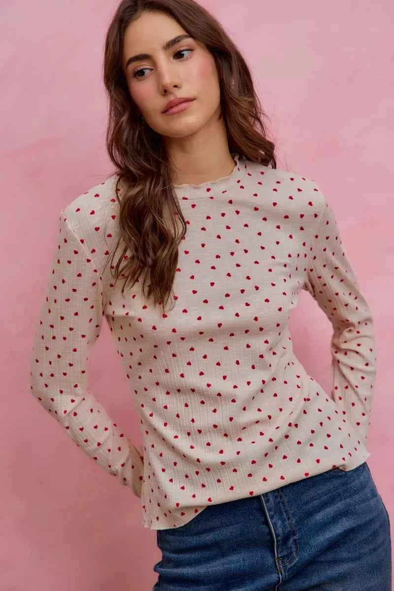 SO ME Ditsy Heart All Over Slub Rib Knit Valentine Top a3fa739fb45249c2a52a126c636de26a-Max-Origin