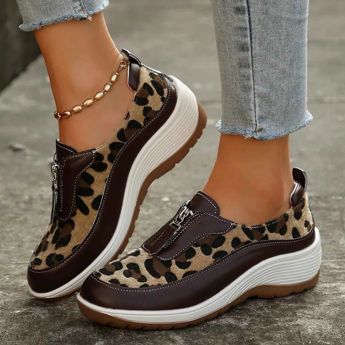 Round Toe Platform Wedge Sneakers with Zip a413bea68781442585435b66706b5227-Max-Origin