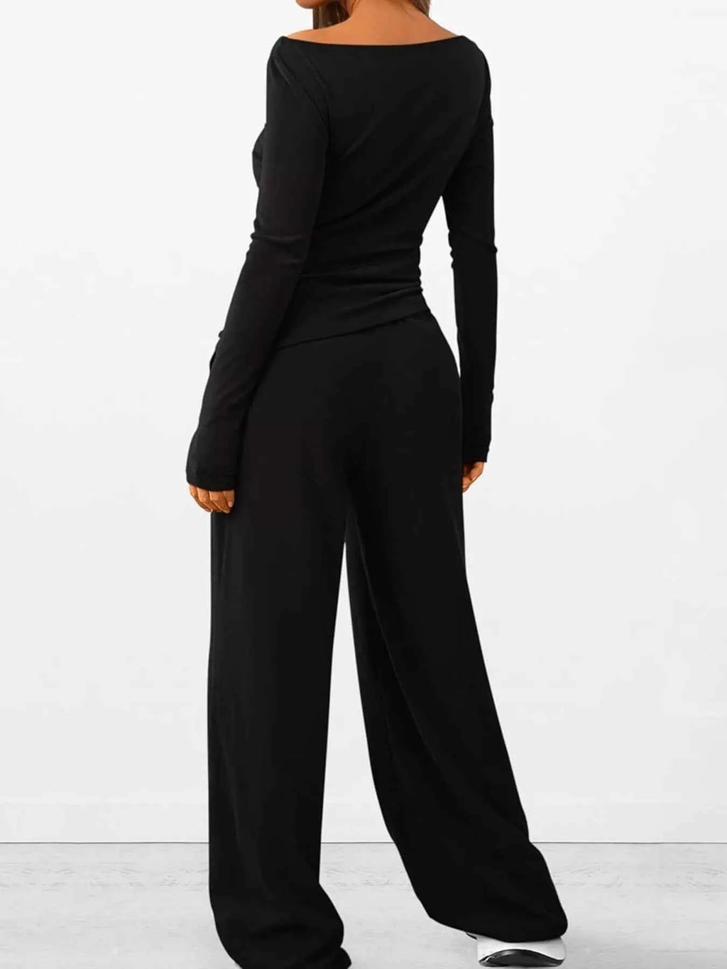Long Sleeve Top and Wide Leg Pants Set a43cd50a180843b1829bd9ecacfb1739-Max-Origin