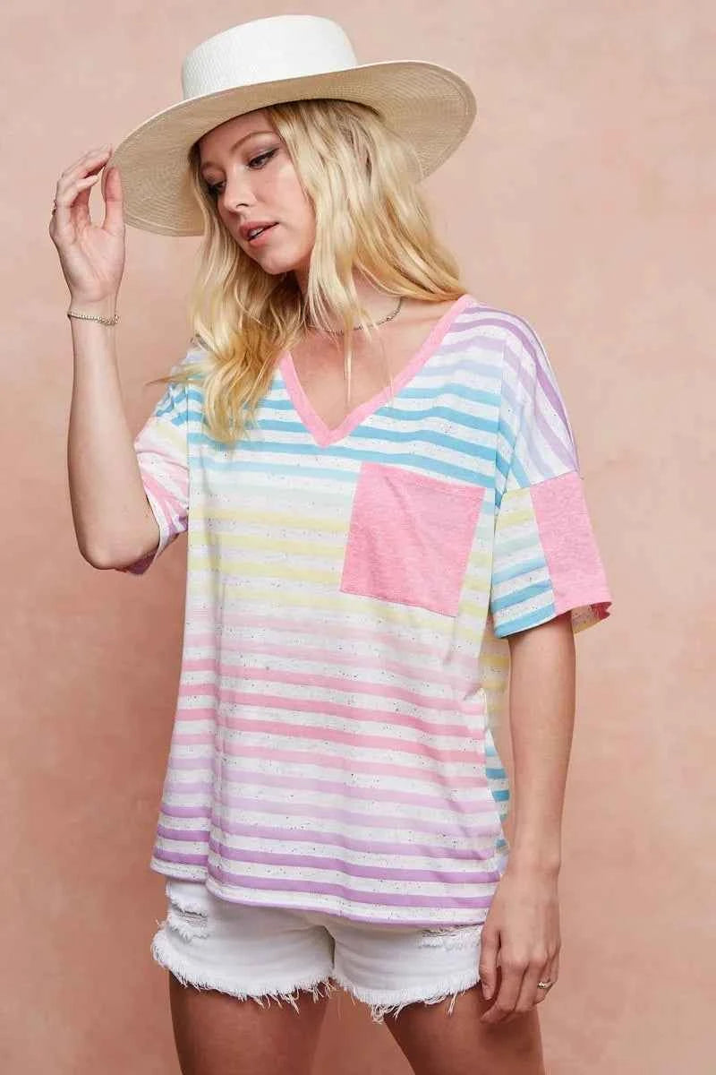 BiBi Rainbow Stripe Printed Triblend Knit Top a44a985d1c9a4a4f94800a31d4339a15-Max-Origin