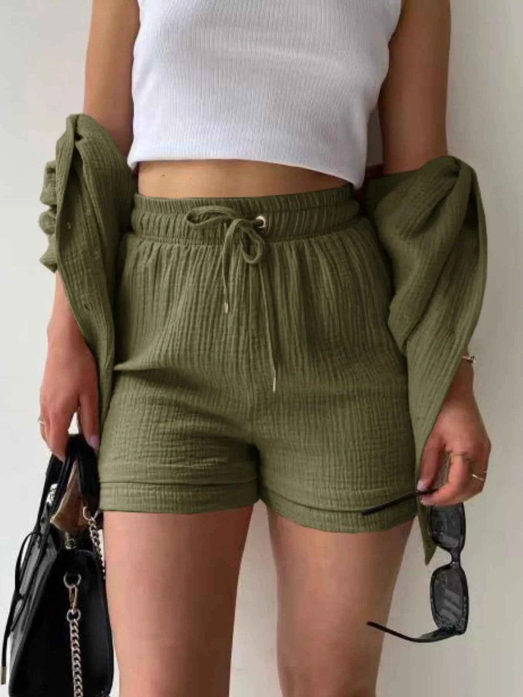 Textured Button Up Shirt and Shorts Set a44e2711-8d6e-481f-995a-2927a4f7978d-Max-Origin