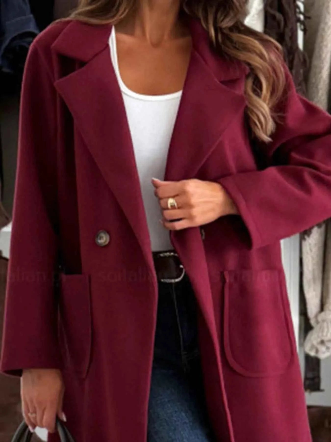 Long-Sleeve Single-Breasted Trench Coat a4725922-136b-4478-bf66-2fbc26389679-Max-Origin