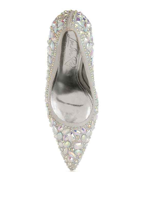 Iceout Diamante & Rhinestone Embellishments Pumps a4a8102c-c46d-4478-b503-fb70dad8cc7c