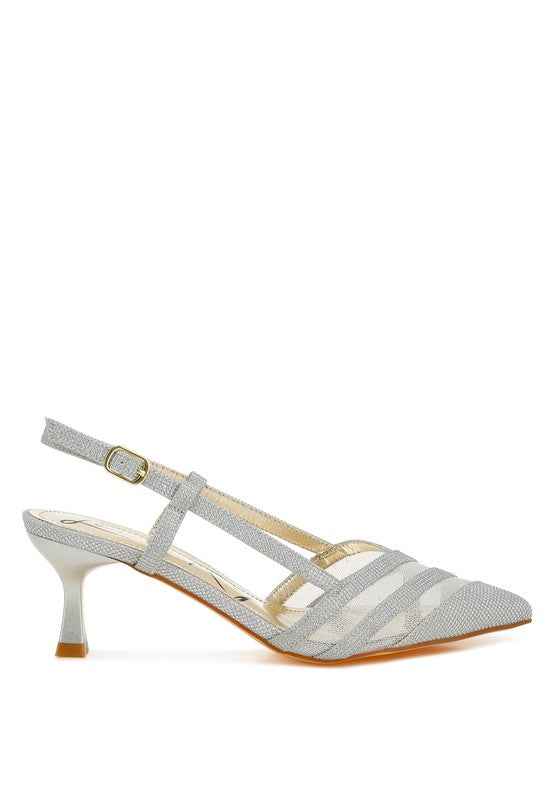 Daldra Kitten Heel Slingback Sandals a4abc02b-edf8-4157-98ac-c38fb54e7d67