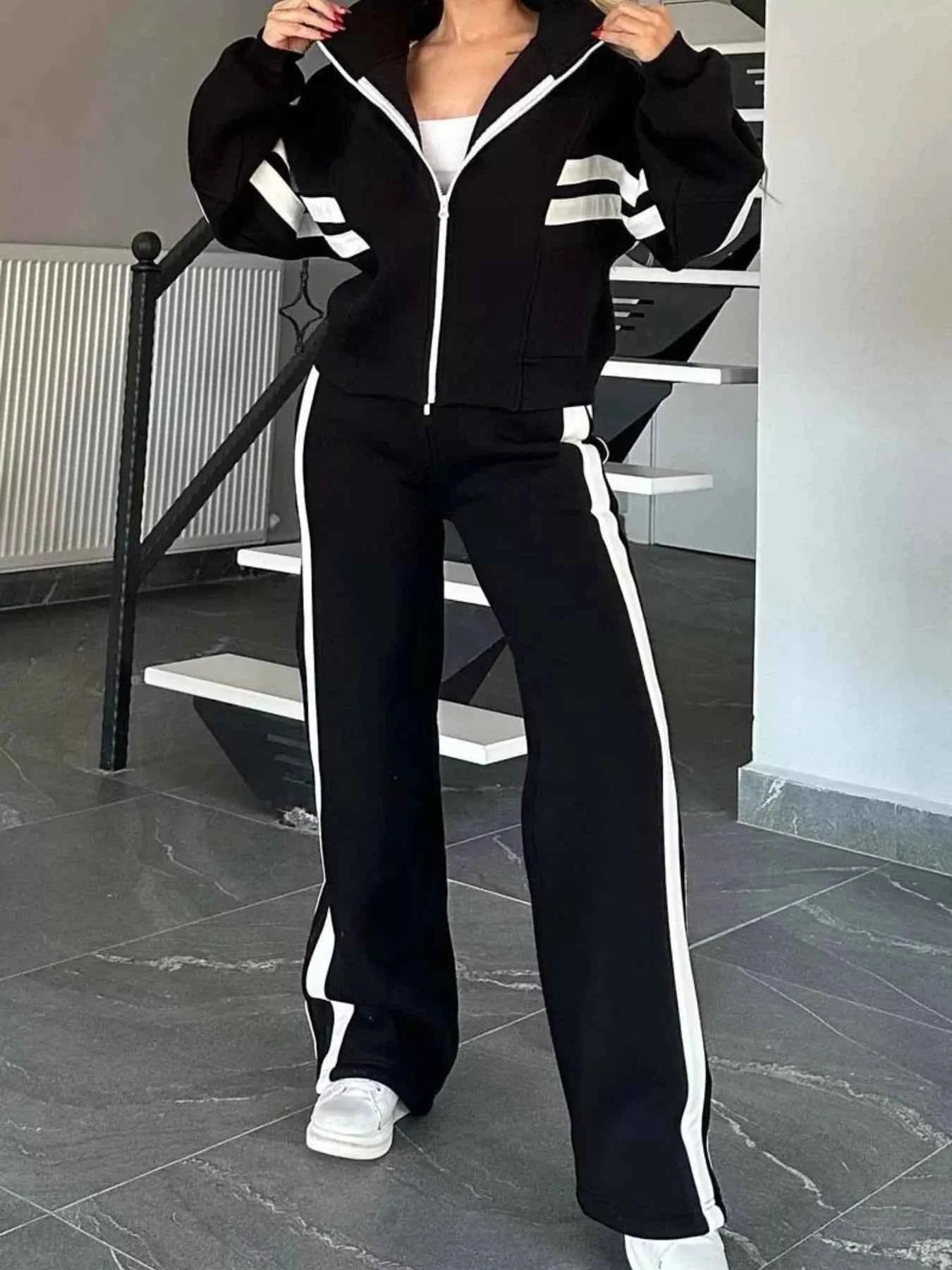Full Size Contrast Stripe Zip Up Jacket and Pants Set Plus Size a4b334378f16413583cfed3ff3d2d9a3-Max-Origin