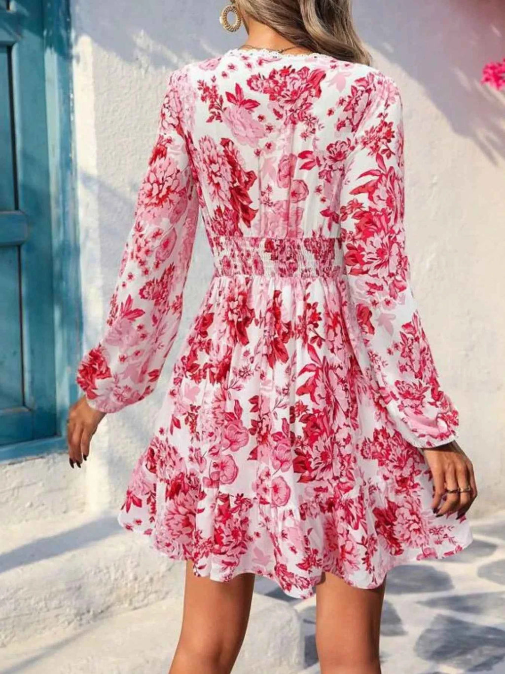 Full Size Floral V-Neck Long Sleeve Dress Plus Size a4c8d434-e035-43d2-935a-3df360b2fd8f-Max-Origin