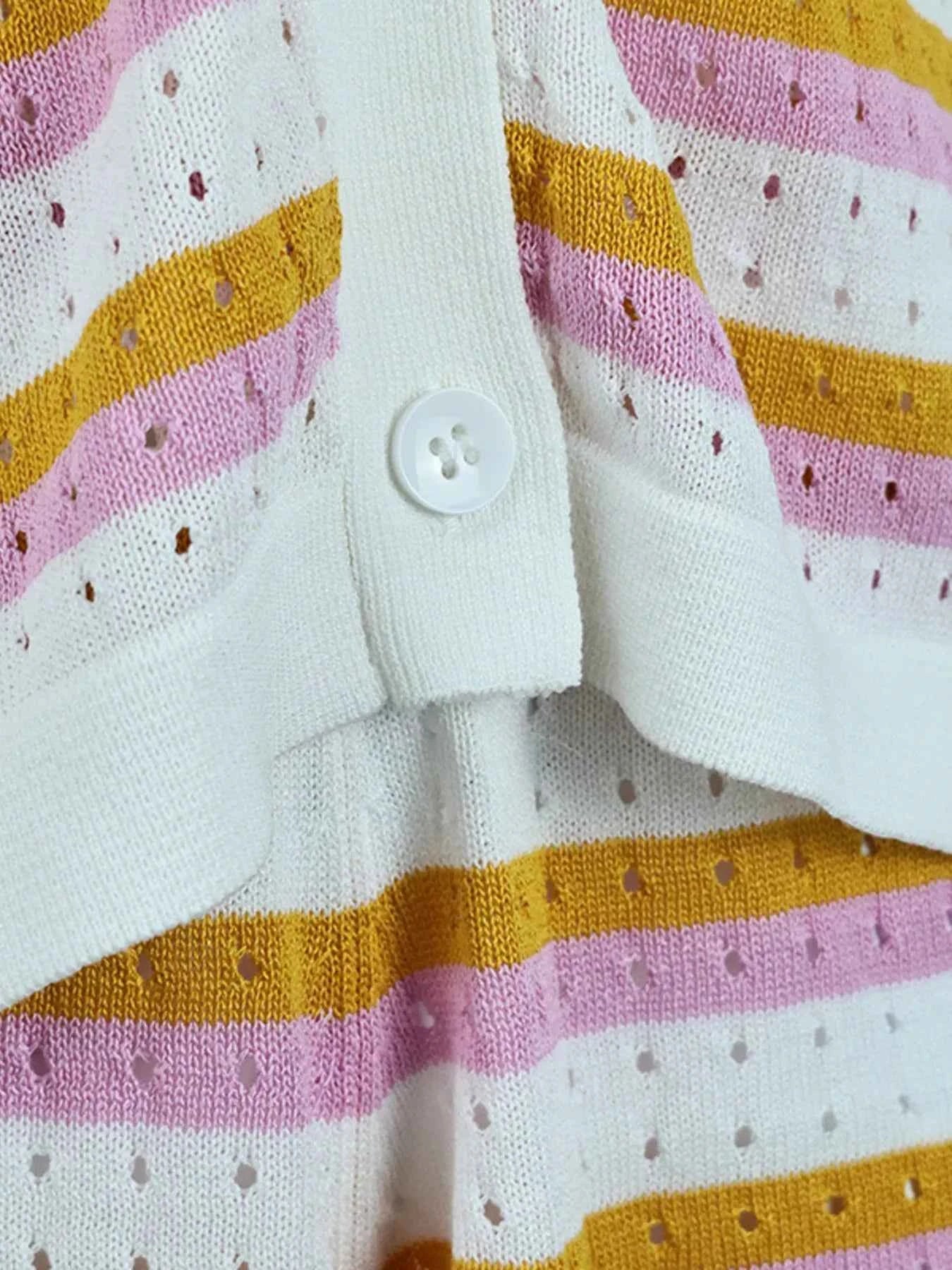 Striped Eyelet Button Up Shirt and Shorts Set a4d6a4555e174b1d9018ff2bd2c50f30-Max-Origin