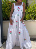 Embroidered Square Neck Tiered Maxi Cami Dress White a4dd100d-aa05-4f2f-856c-f5196d6a21b2-Max-Origin
