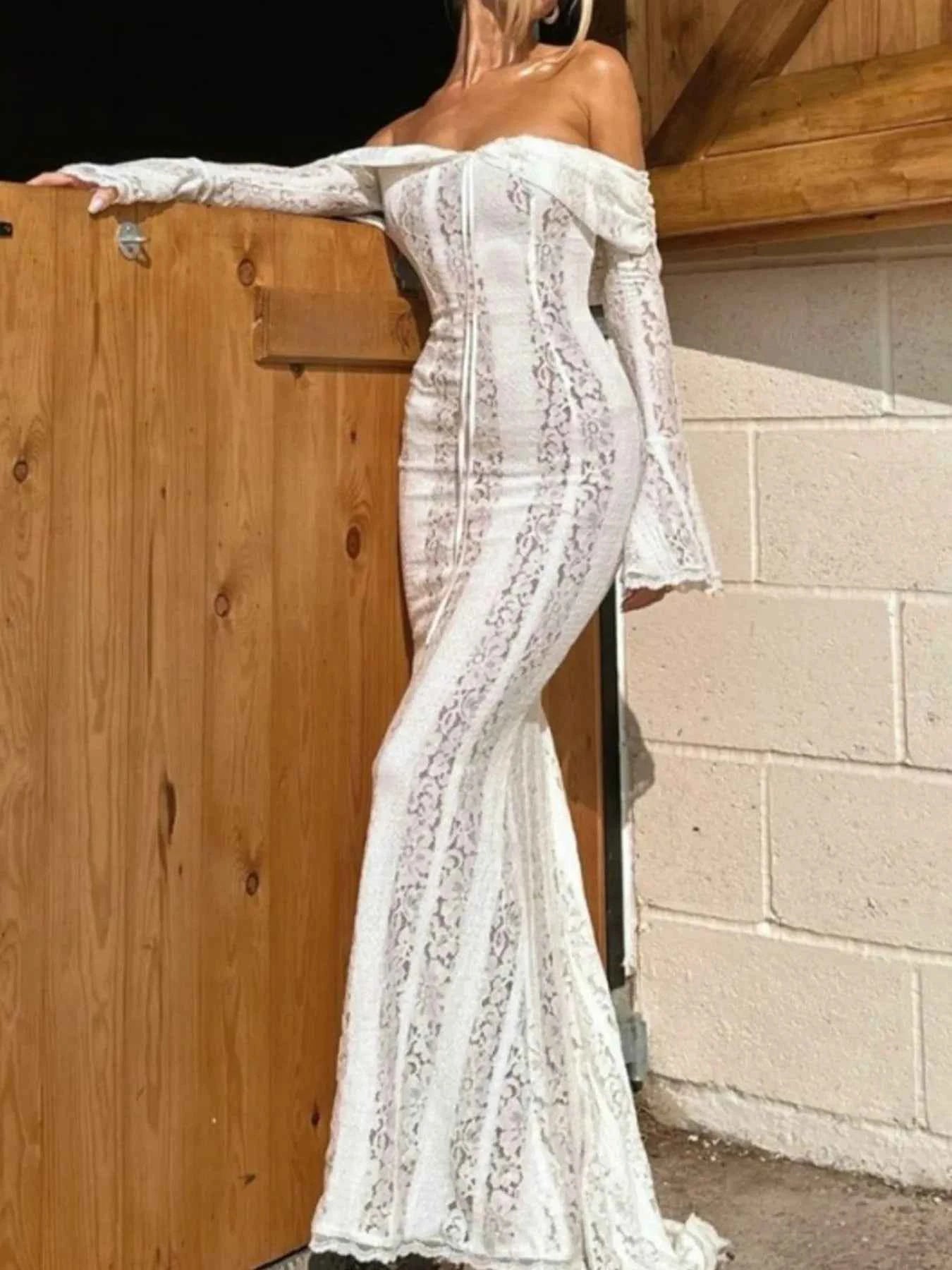Lace Off-Shoulder Flounce Sleeve Maxi Dress a510b8cd-dfda-45ba-b5ae-679c9129985a-Max-Origin