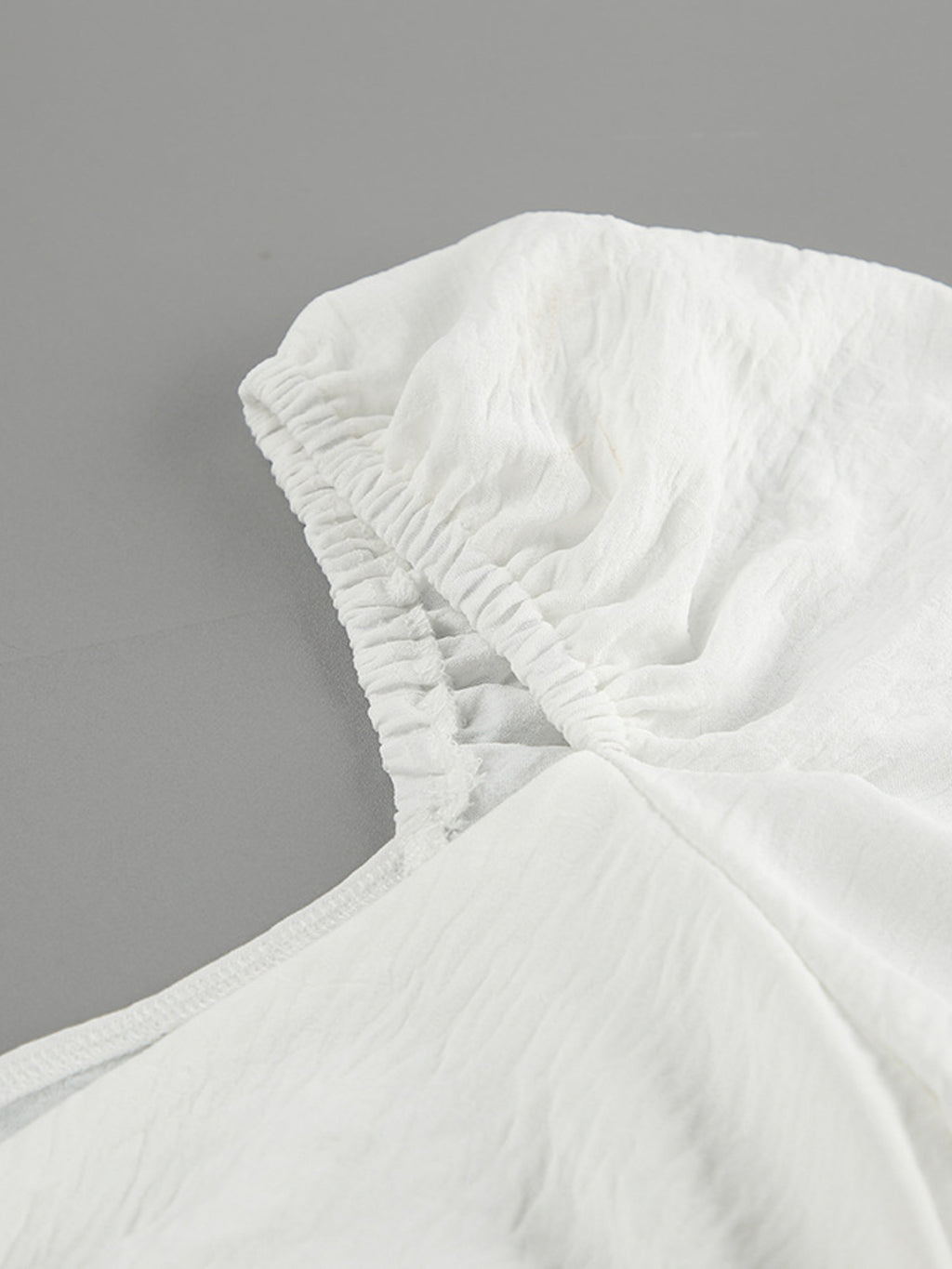 Twisted Front Puff Sleeve Midi Dress a51ffed13d9946aaade67a452abf9f73-Max