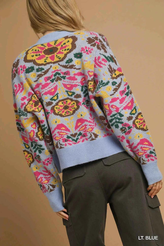 Floral Knit Button-Up Cardigan a528132a-ad63-4d3d-baa4-3e9a9d7482d7-Max-Origin