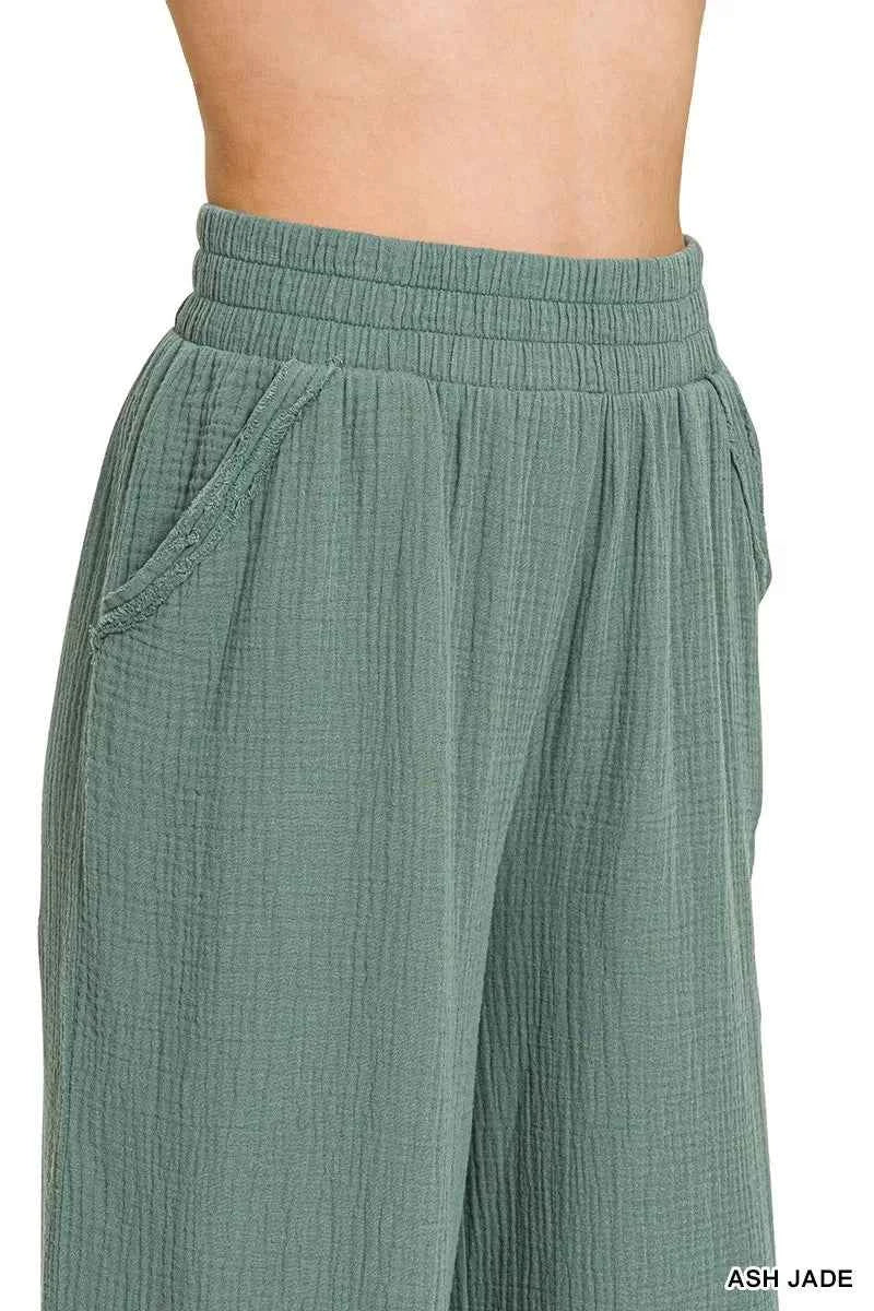 Zenana Double Gauze Lounge Pants a5326257356f4478bd70b21ca1ba8ea7-Max-Origin