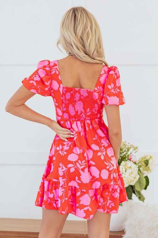 Kayla Floral Sweetheart Neck Dress a53330ac-32c8-4ce2-9deb-ffd70378f191