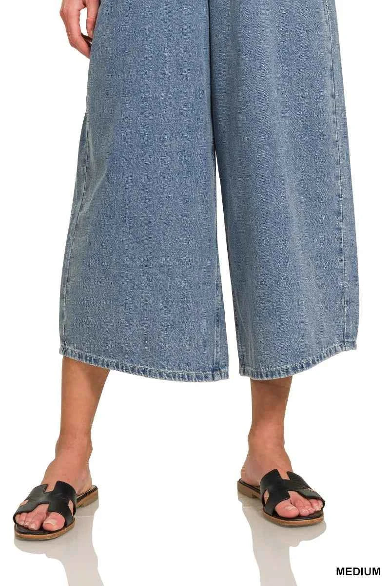 Zenana Denim Medium Washed Wide Leg Overalls a54383fe4e2c4f04a81267103784b68b-Max-Origin