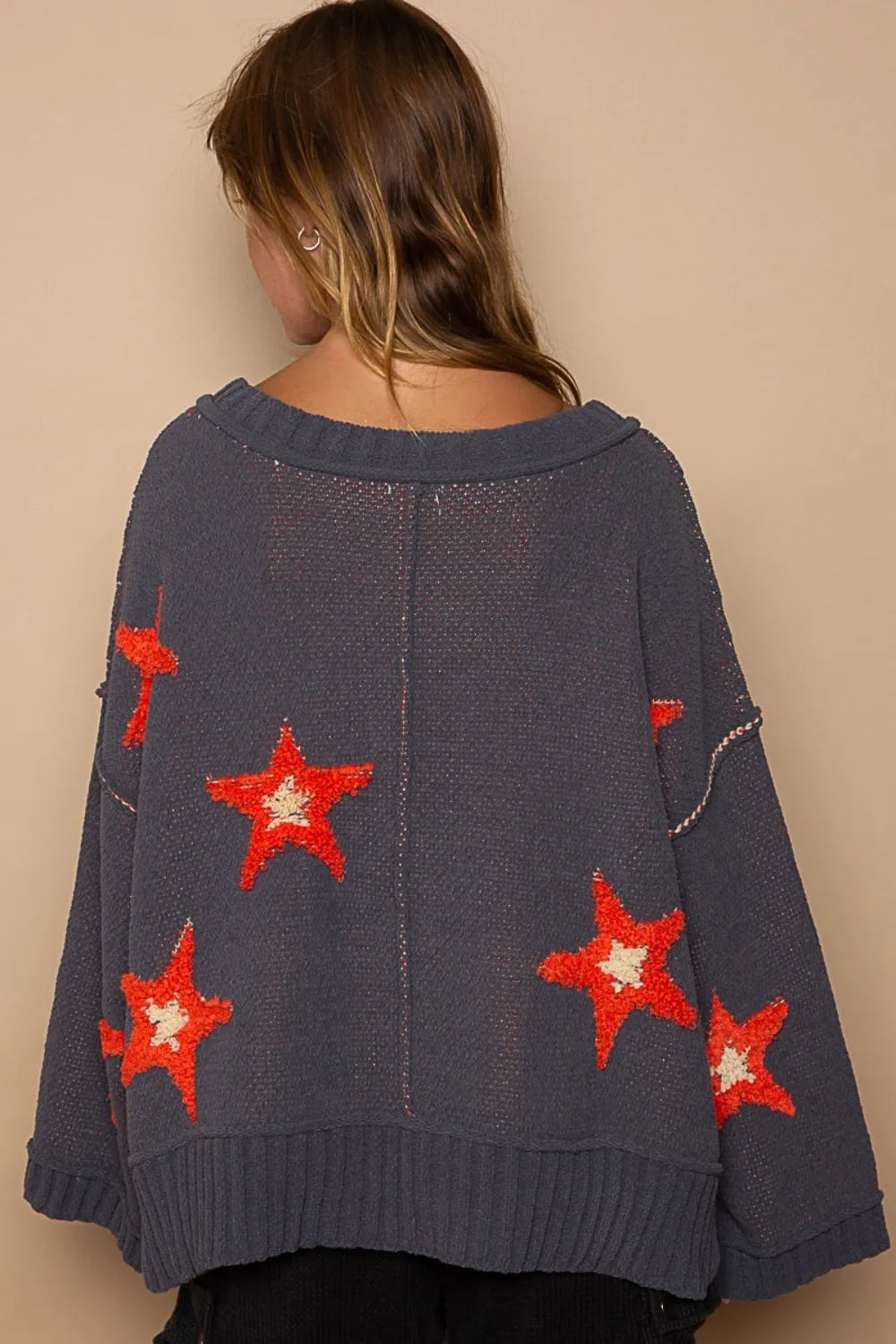 POL Long Sleeve Star Patch Sweater a5454d34-6229-4803-8384-390d020eb820-Max